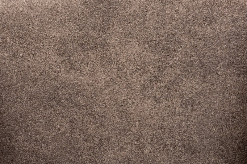 Niesha Gray Faux Leather Effect Fabric Black Metal 5-Piece Dining Set Baxton