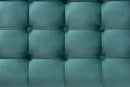 Alfro Teal Blue Velvet Fabric Upholstered Button-Tufted Storage Ottoman Bench Baxton