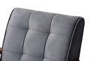 Flower Gray Velvet Fabric Upholstered Walnut Armchair Baxton