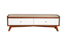 Melbourne 2 Drawers Bench, Acorn/White Alpine