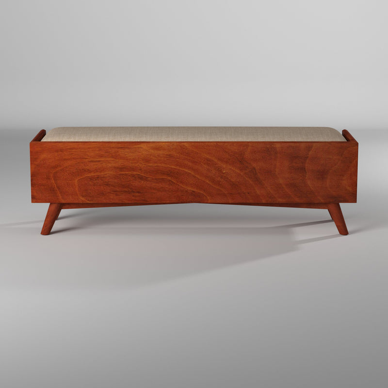 Melbourne 2 Drawers Bench, Acorn/White