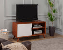 Melbourne 3 Drawers & 1 Door Small TV Stand, Acorn/White Alpine