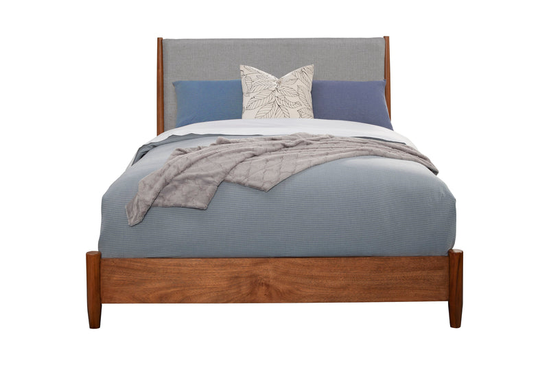 Melbourne Two Tone Queen Panel Bed, Acorn/Grey Alpine