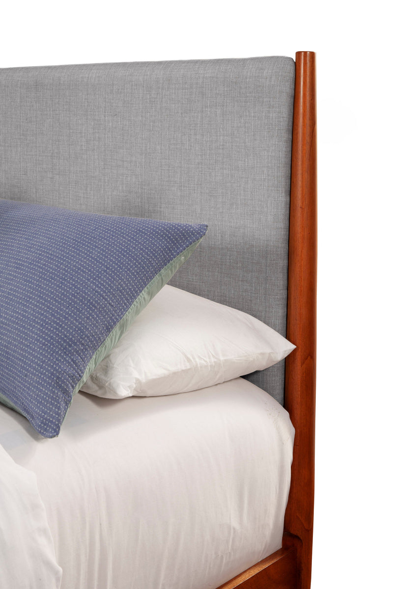 Melbourne Two Tone Queen Panel Bed, Acorn/Grey Alpine