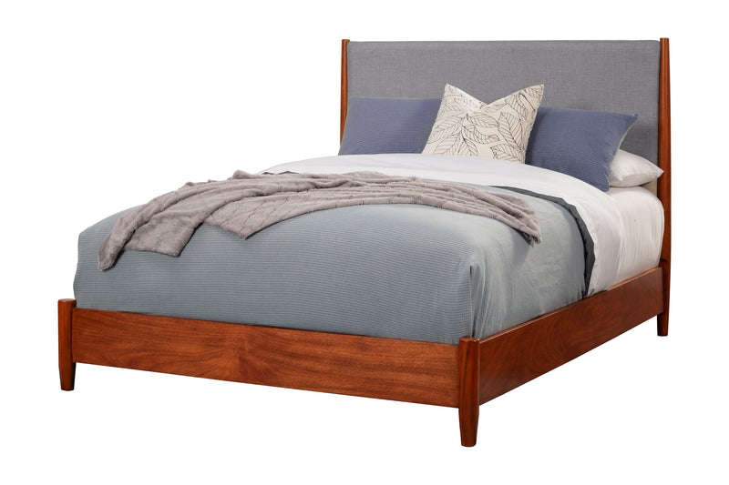 Melbourne Two Tone California King Panel Bed, Acorn/Grey