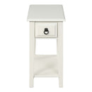 Jeana Rectangular Accent Table, White Finish Acme