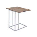 Danson Rectangular Accent Table, Weathered Oak & Chrome Finish Acme