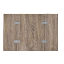 Danson Rectangular Accent Table, Weathered Oak & Chrome Finish Acme