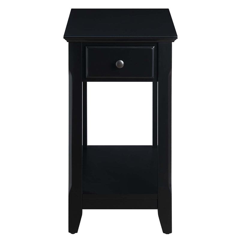 Bertie Rectangular Accent Table, Black Finish Acme