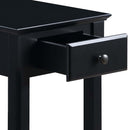Bertie Rectangular Accent Table, Black Finish Acme