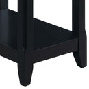 Bertie Rectangular Accent Table, Black Finish Acme