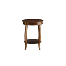 Aberta Round Accent Table, Walnut Finish Acme