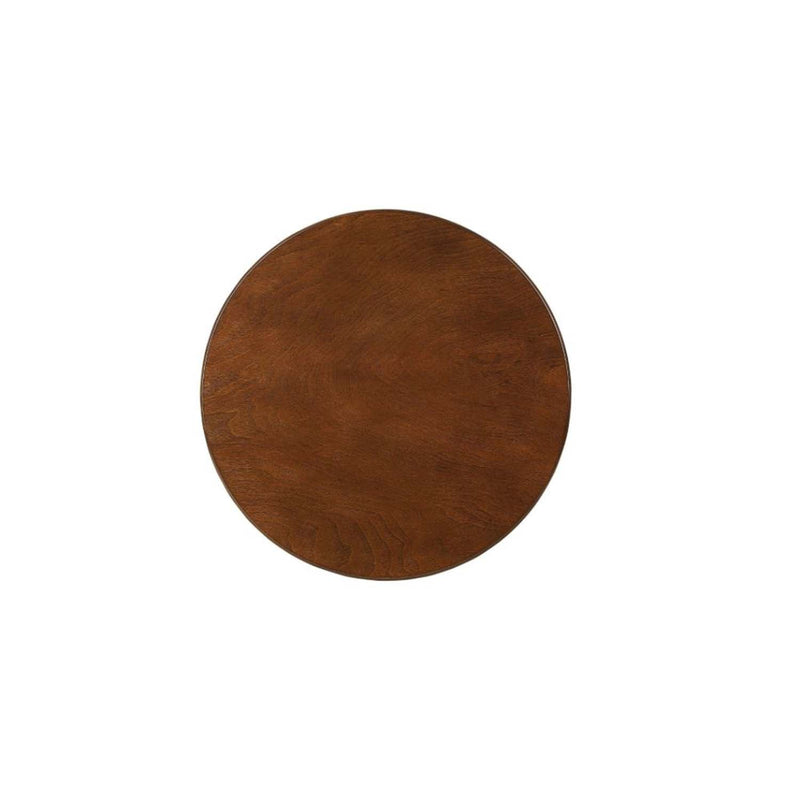 Aberta Round Accent Table, Walnut Finish Acme