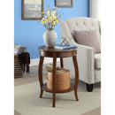 Aberta Round Accent Table, Walnut Finish Acme