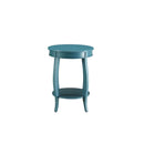 Aberta Round Accent Table, Teal Finish Acme