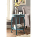 Aberta Round Accent Table, Teal Finish Acme