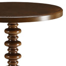 Acton Round Accent Table, Walnut Finish Acme