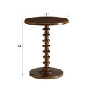 Acton Round Accent Table, Walnut Finish Acme