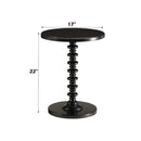 Acton Round Accent Table, Black Finish Acme