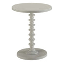 Acton Round Accent Table, White Finish Acme