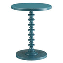 Acton Round Accent Table, Teal Finish Acme