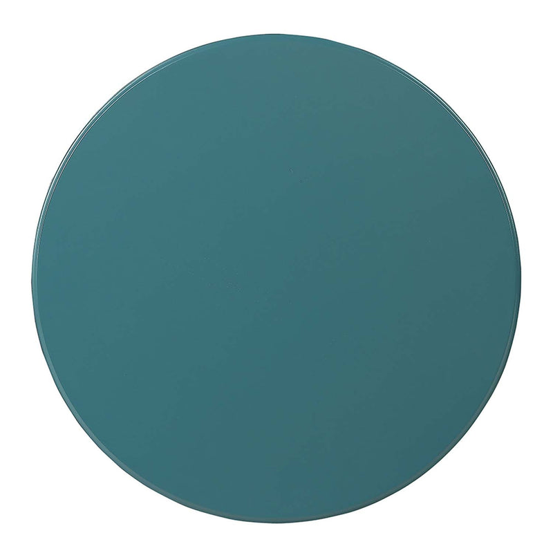 Acton Round Accent Table, Teal Finish Acme