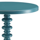 Acton Round Accent Table, Teal Finish Acme