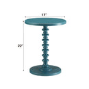 Acton Round Accent Table, Teal Finish Acme