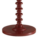 Acton Round Accent Table, Red Finish Acme
