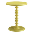 Acton Round Accent Table, Yellow Finish Acme