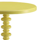 Acton Round Accent Table, Yellow Finish Acme