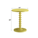 Acton Round Accent Table, Yellow Finish Acme
