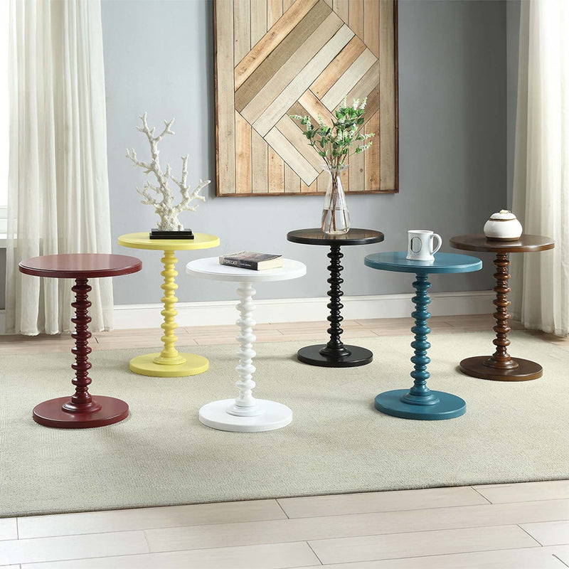 Acton Round Accent Table, Yellow Finish Acme
