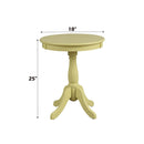Alger Round Accent Table, Light Yellow Finish Acme