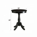 Alger Round Accent Table, Black Finish Acme