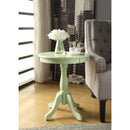 Alger Round Accent Table, Light Green Finish Acme