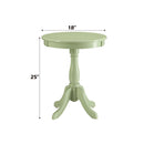 Alger Round Accent Table, Light Green Finish Acme