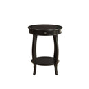 Alysa Round Accent Table, Black Finish Acme