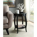 Alysa Round Accent Table, Black Finish Acme