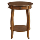 Alysa Round Accent Table, Walnut Finish Acme
