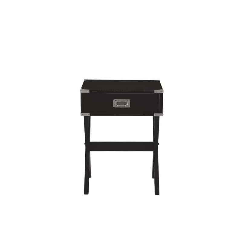 Babs Square Accent Table, Black Finish Acme
