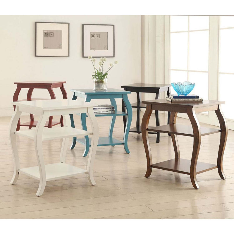 Becci Square Accent Table, Black Finish Acme