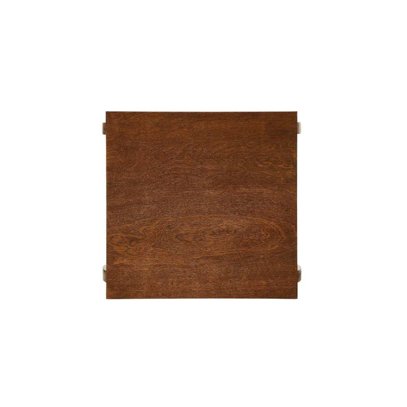 Becci Square Accent Table, Walnut Finish Acme