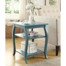 Becci Square Accent Table, Teal Finish Acme
