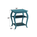 Becci Square Accent Table, Teal Finish Acme