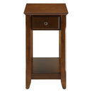 Bertie Rectangular Accent Table, Walnut Finish Acme