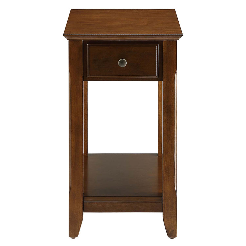 Bertie Rectangular Accent Table, Walnut Finish Acme