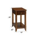Bertie Rectangular Accent Table, Walnut Finish Acme