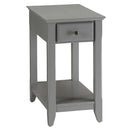 Bertie Rectangular Accent Table, Gray Finish Acme