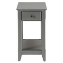 Bertie Rectangular Accent Table, Gray Finish Acme